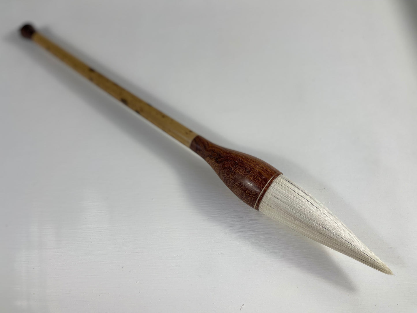 Mottled Bamboo, White Wool, Black goat hair 95mm