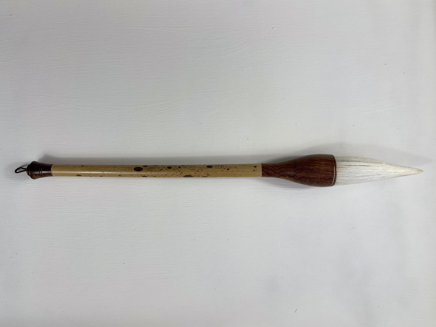 Mottled Bamboo, White Wool, Black goat hair 95mm