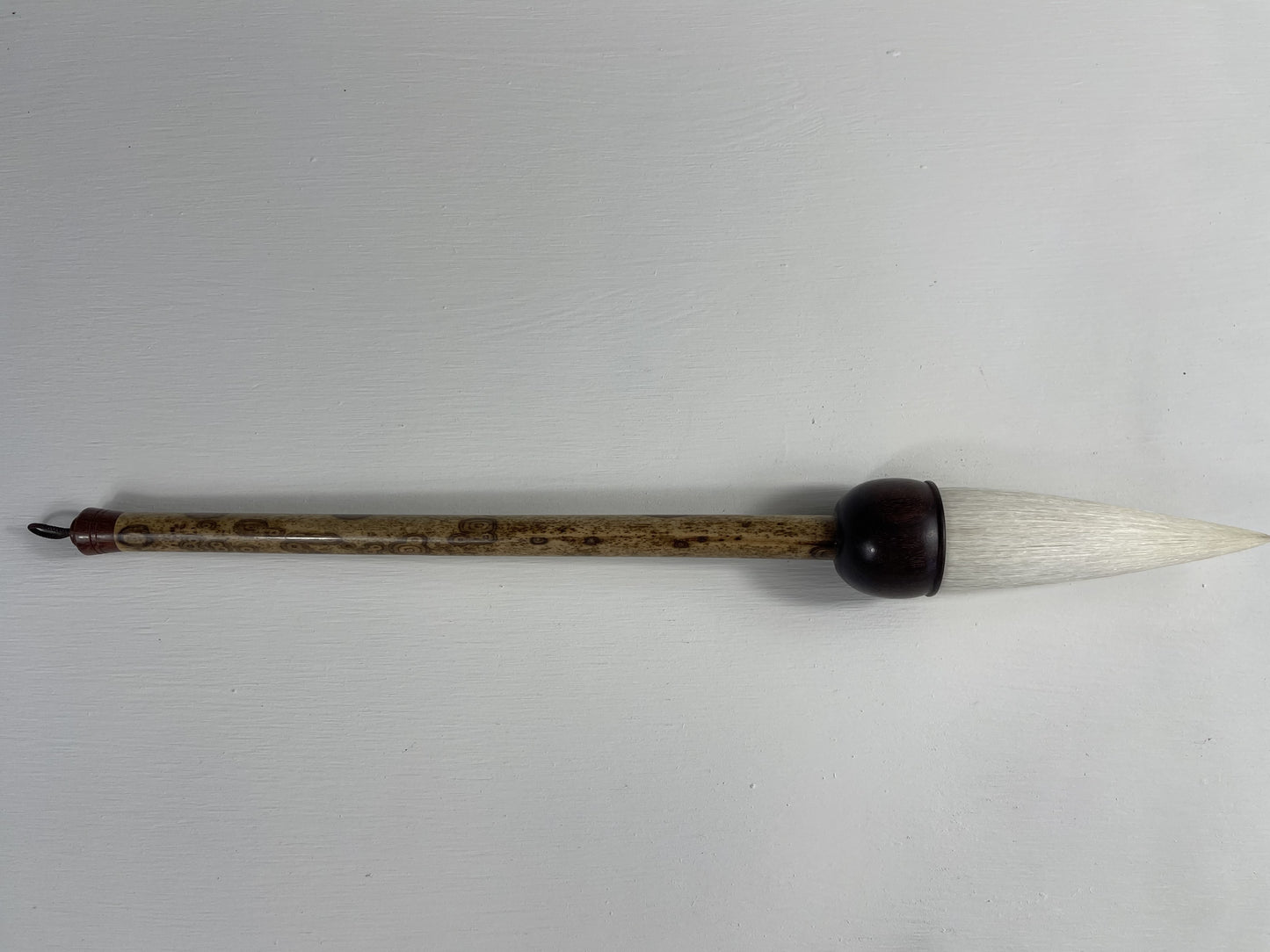 Mottled Bamboo, White Wool, Black goat hair 105mm