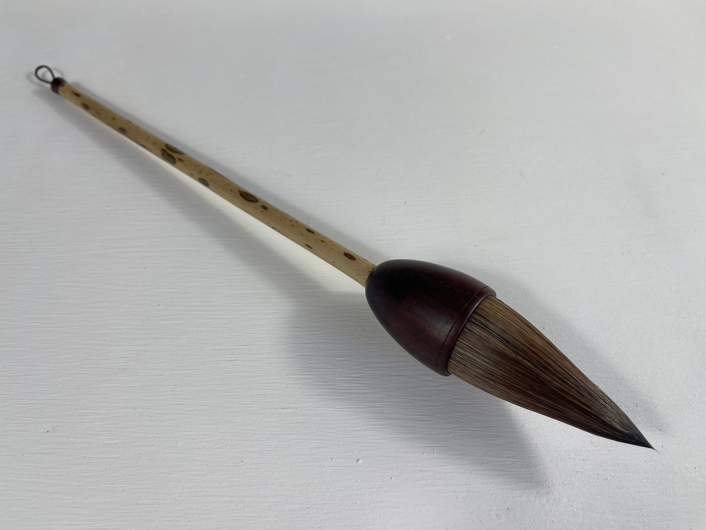 Mottled Bamboo, Black goat hair 65mm