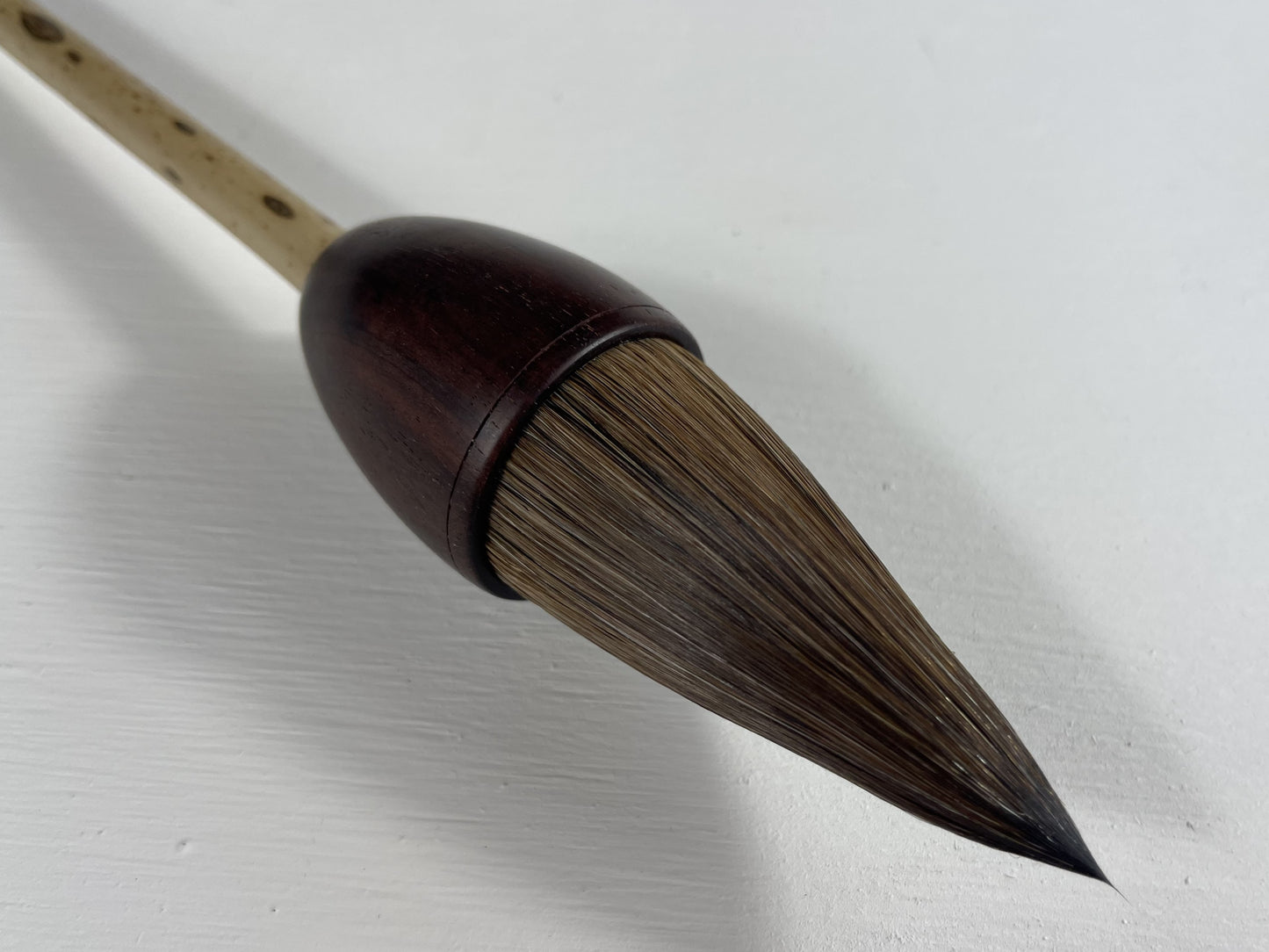 Mottled Bamboo, Black goat hair 65mm