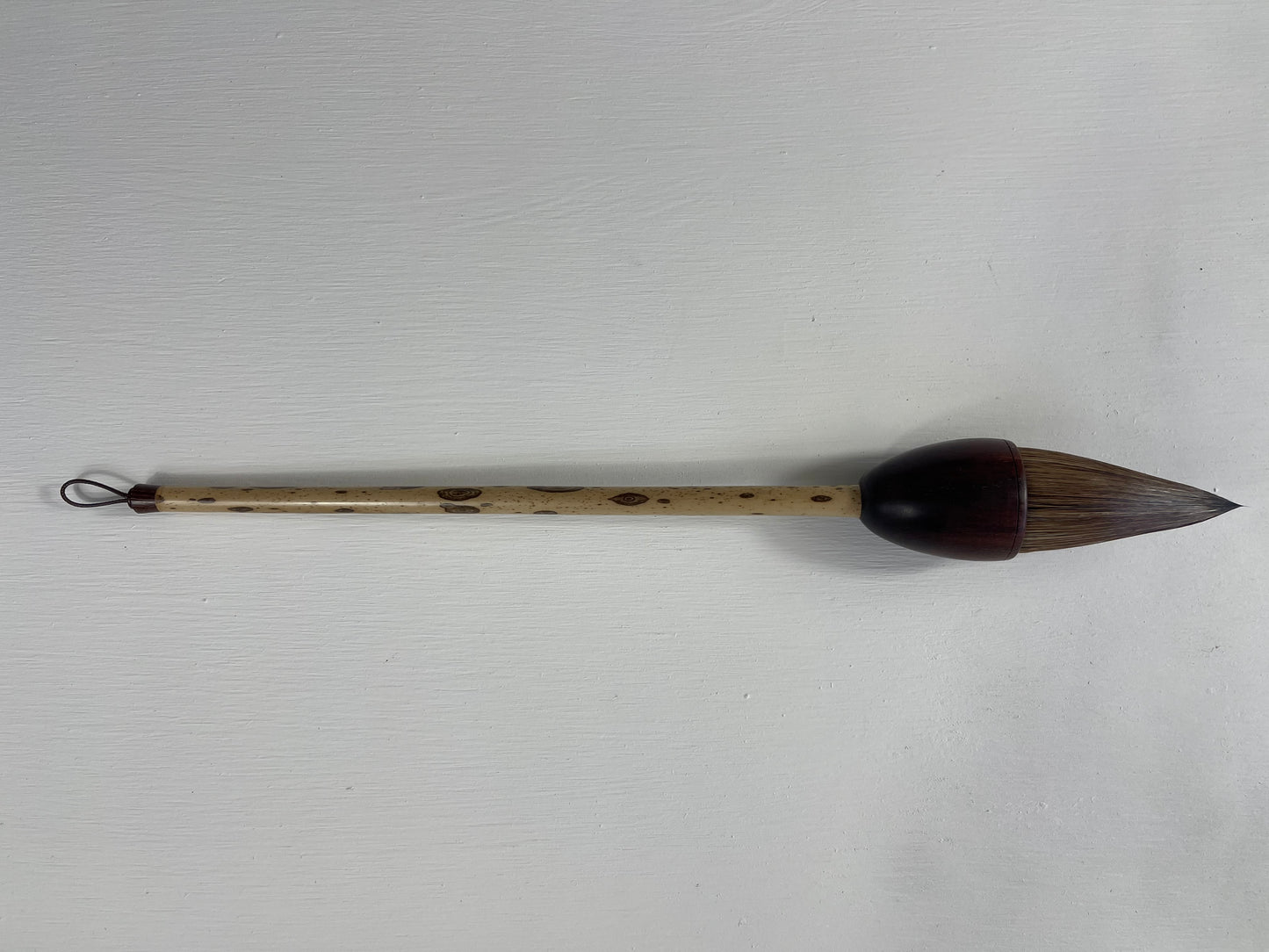 Mottled Bamboo, Black goat hair 65mm